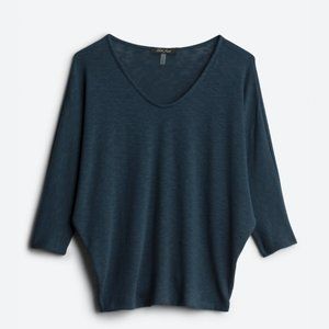 LAILA JAYDE Bowie 3/4 Sleeve Dolman Knit Top, Dark Green, NWT, Sz S